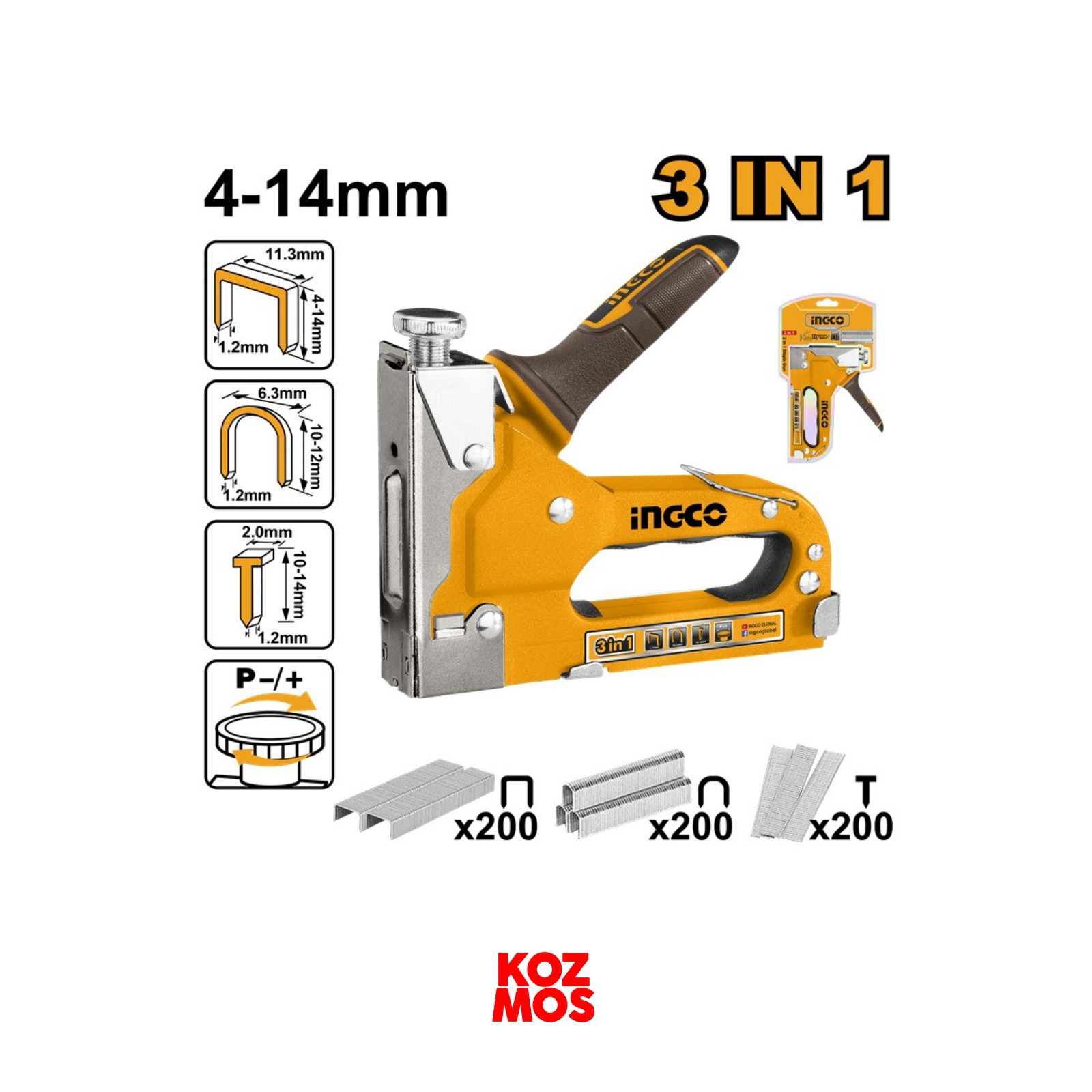 İngco hsg1405 zımba ve çivi tabancası 4-14mm