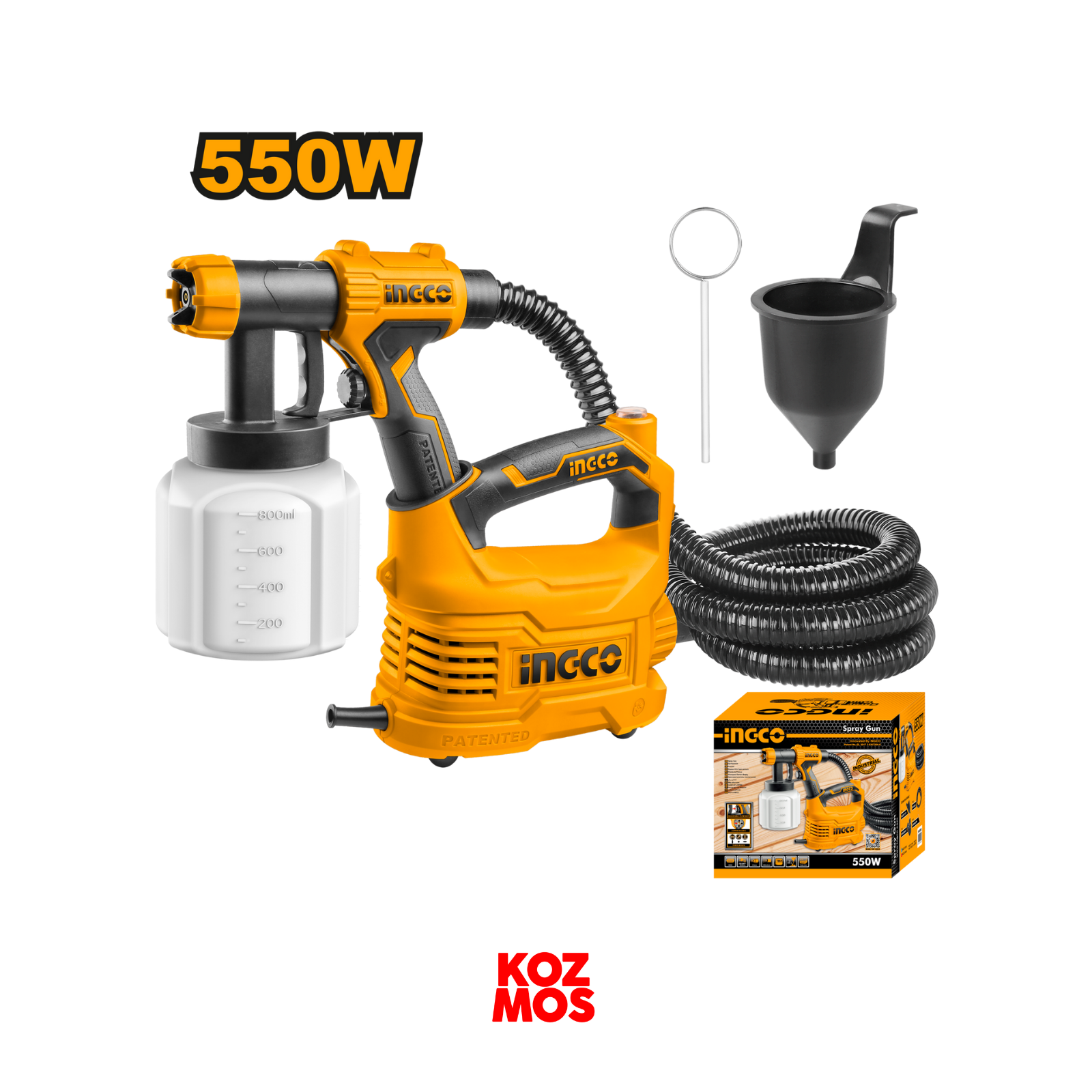 İngco spg5008 550 w kompresörlü sprey boya tabancası