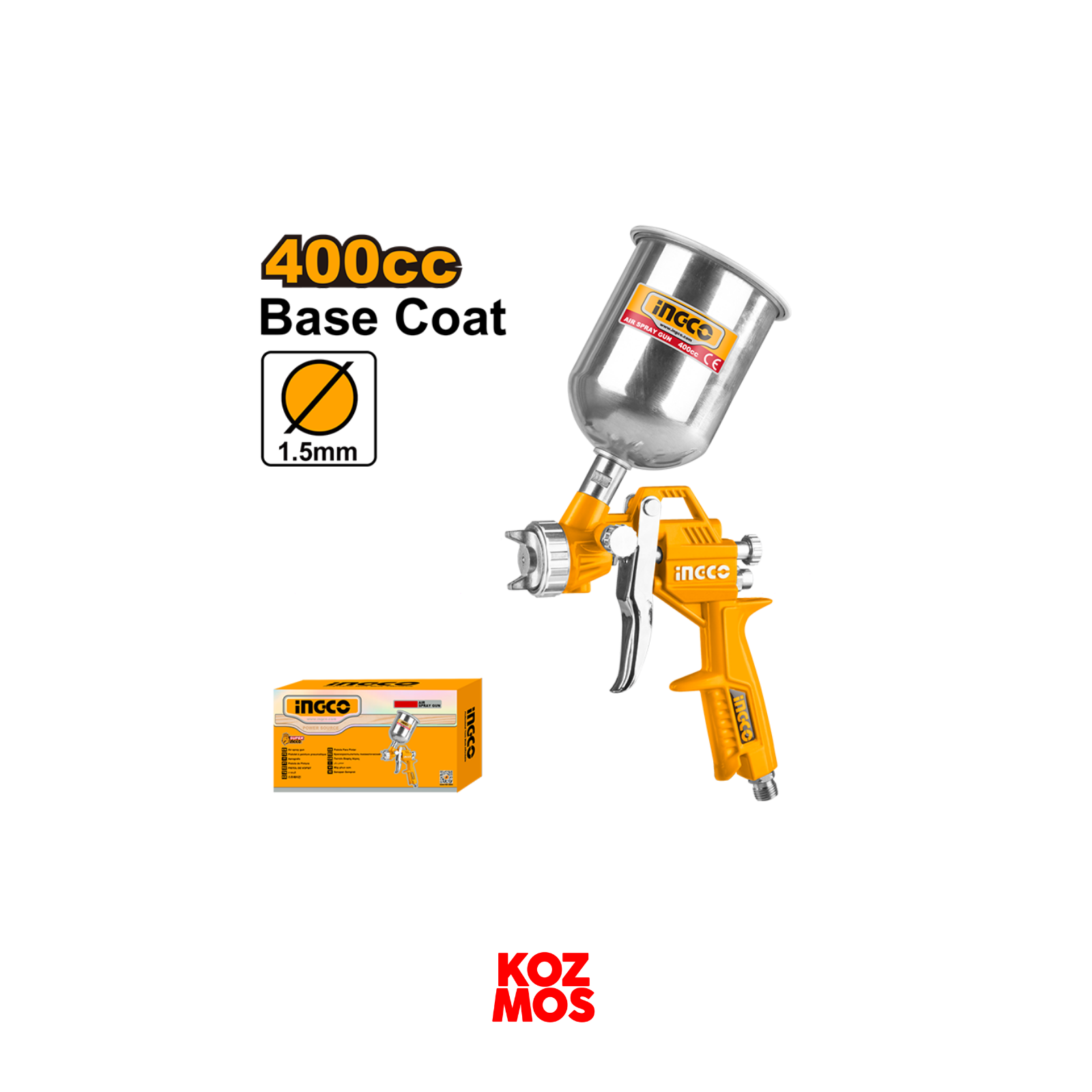 İngco asg4041 havalı boya tabancası üst depo