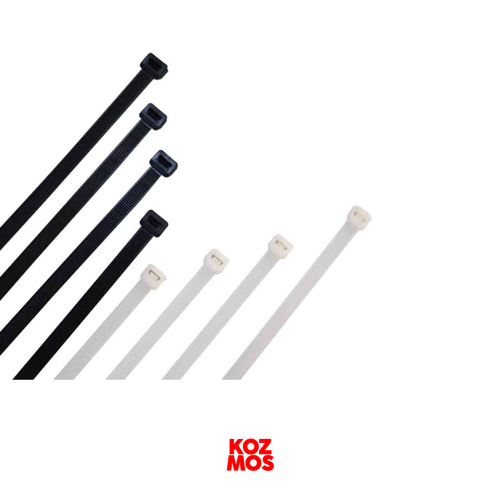 4.8x450 mm kablo bağı beyaz 100 adet