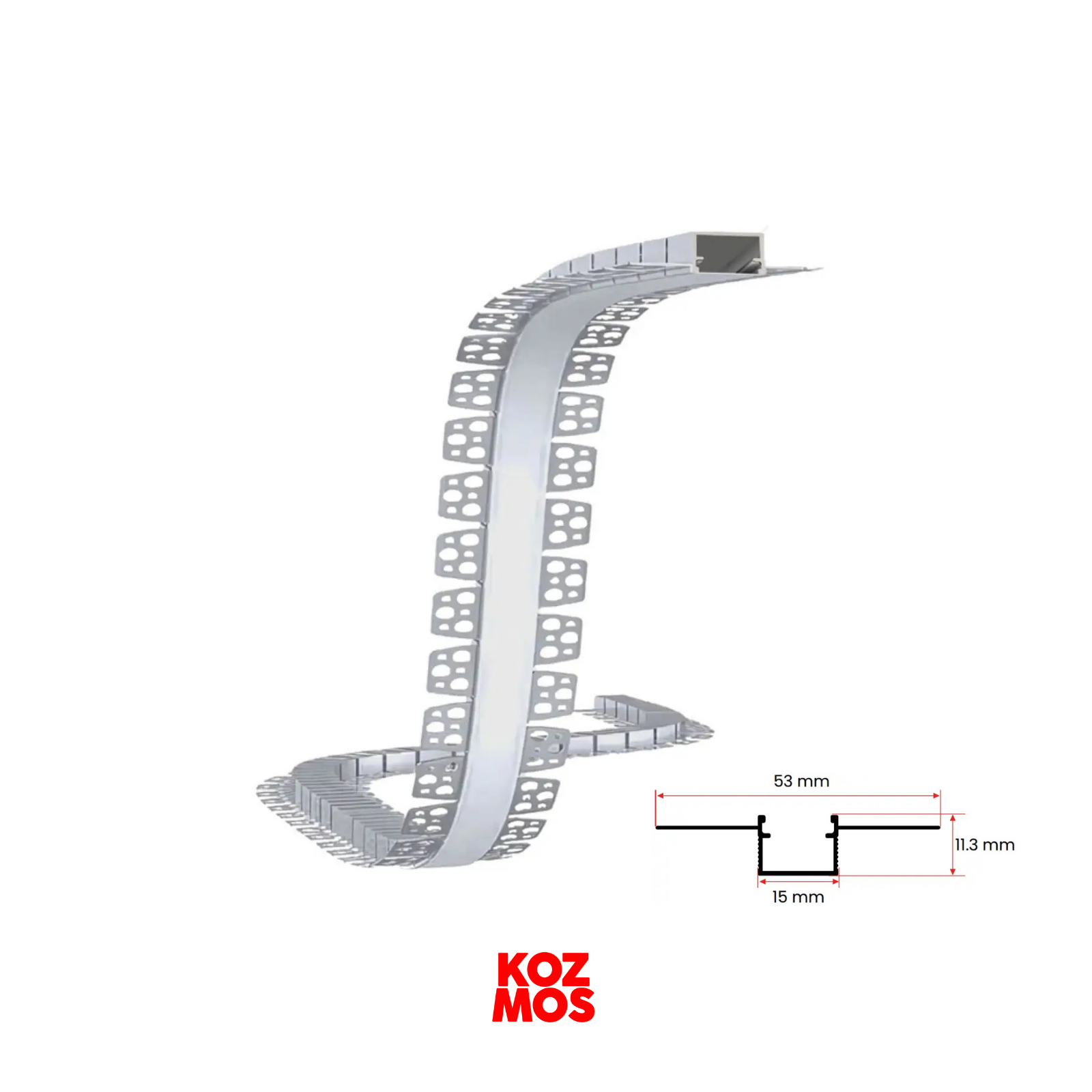 1.5 cm esnek trimless led profili 3 metre