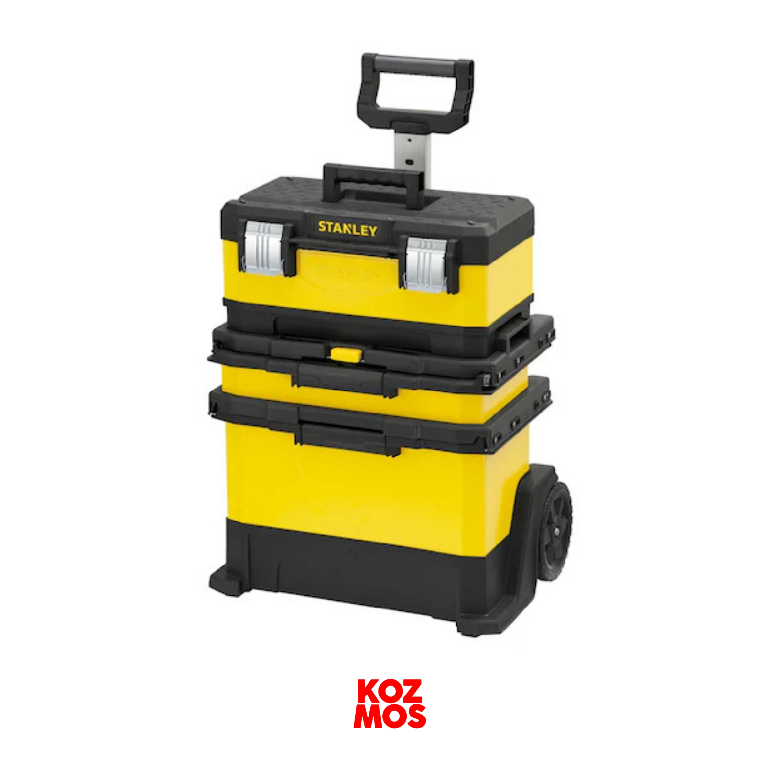 Stanley 1-95-621 tekerlekli 3 bölümlü alet çantası