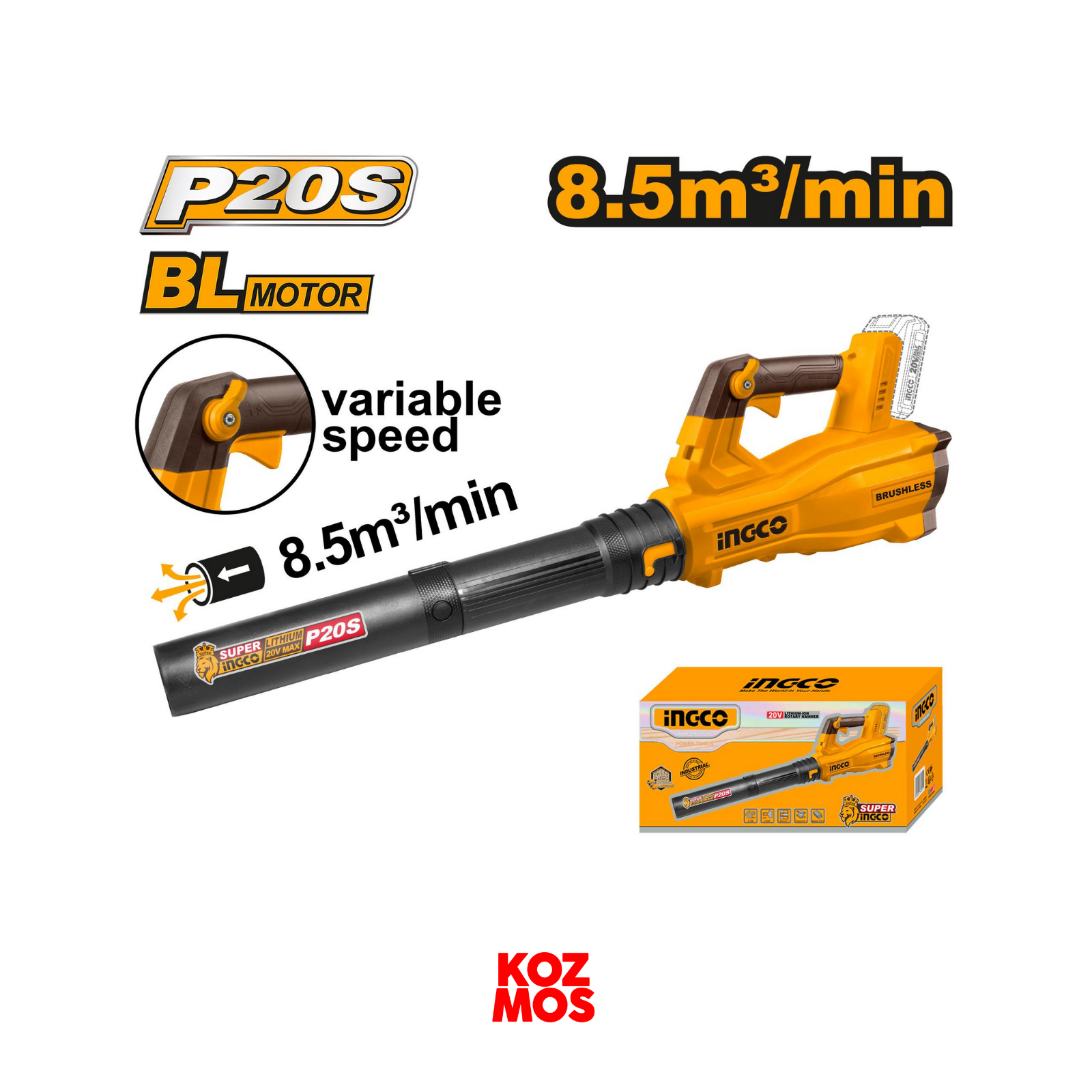 İngco cabli20428 20v hava üfleme makinesi pilsiz