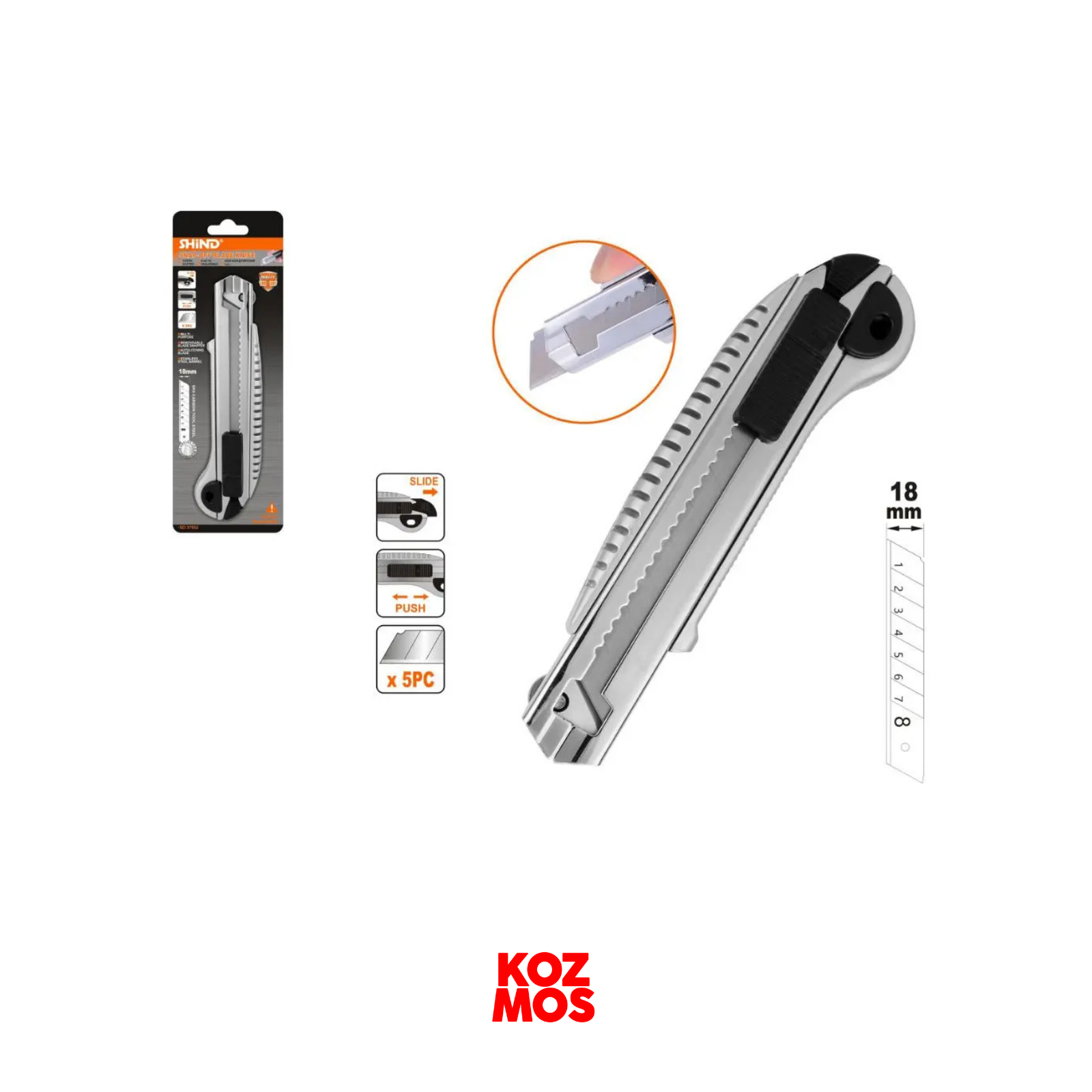 Metal maket bıçağı 18mm shind sd37552