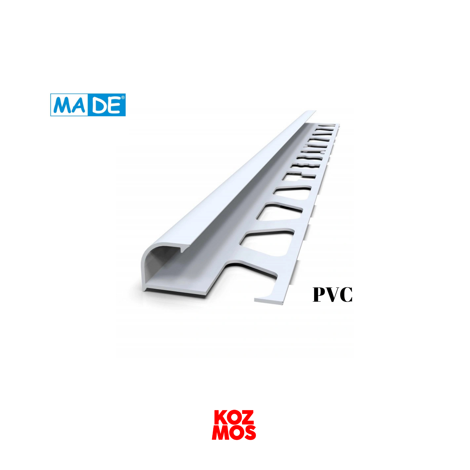 Pvc beyaz seramik dış köşe profili - 10 mm - 2.7 mt.