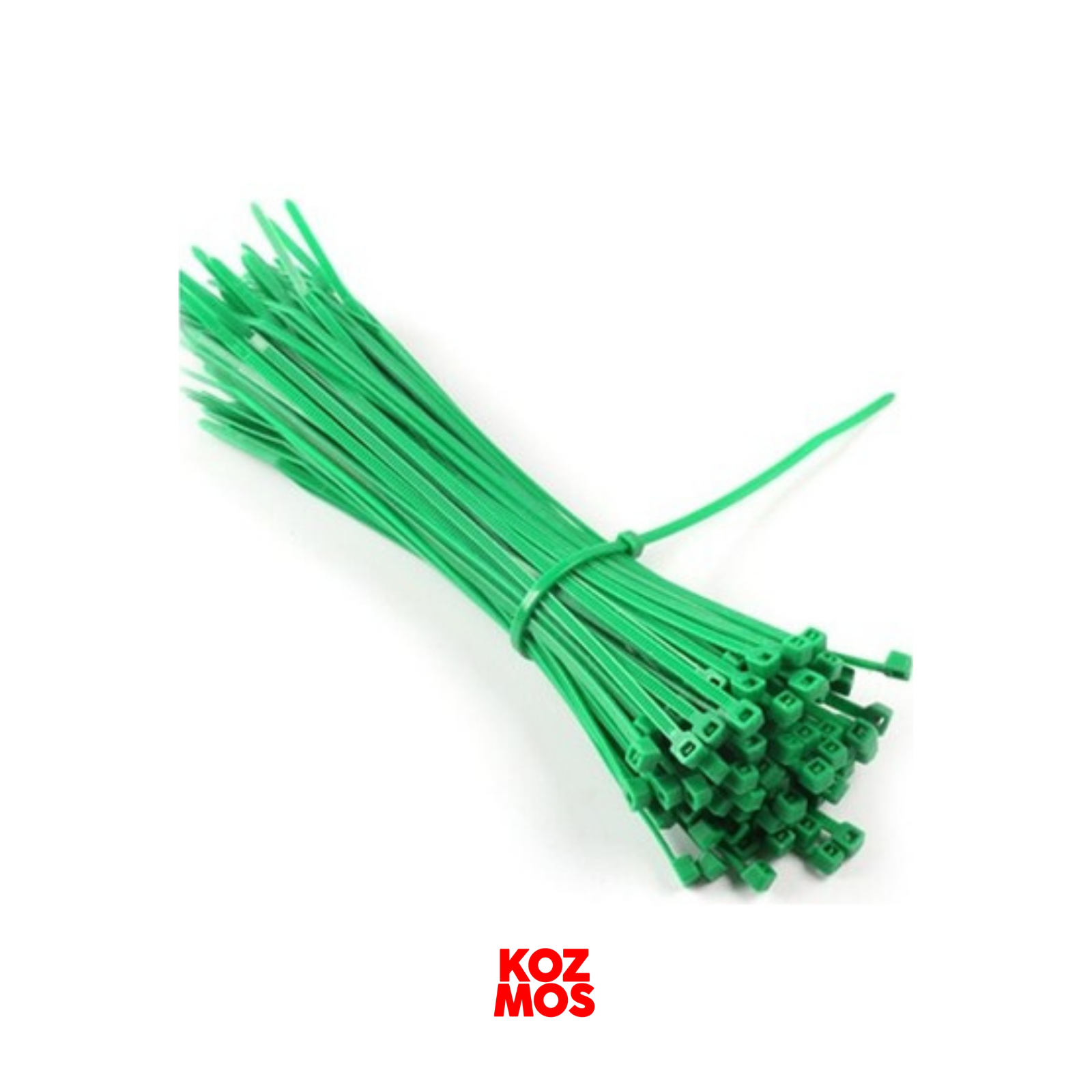 4,8×300mm yeşil plastik cırt kelepçe