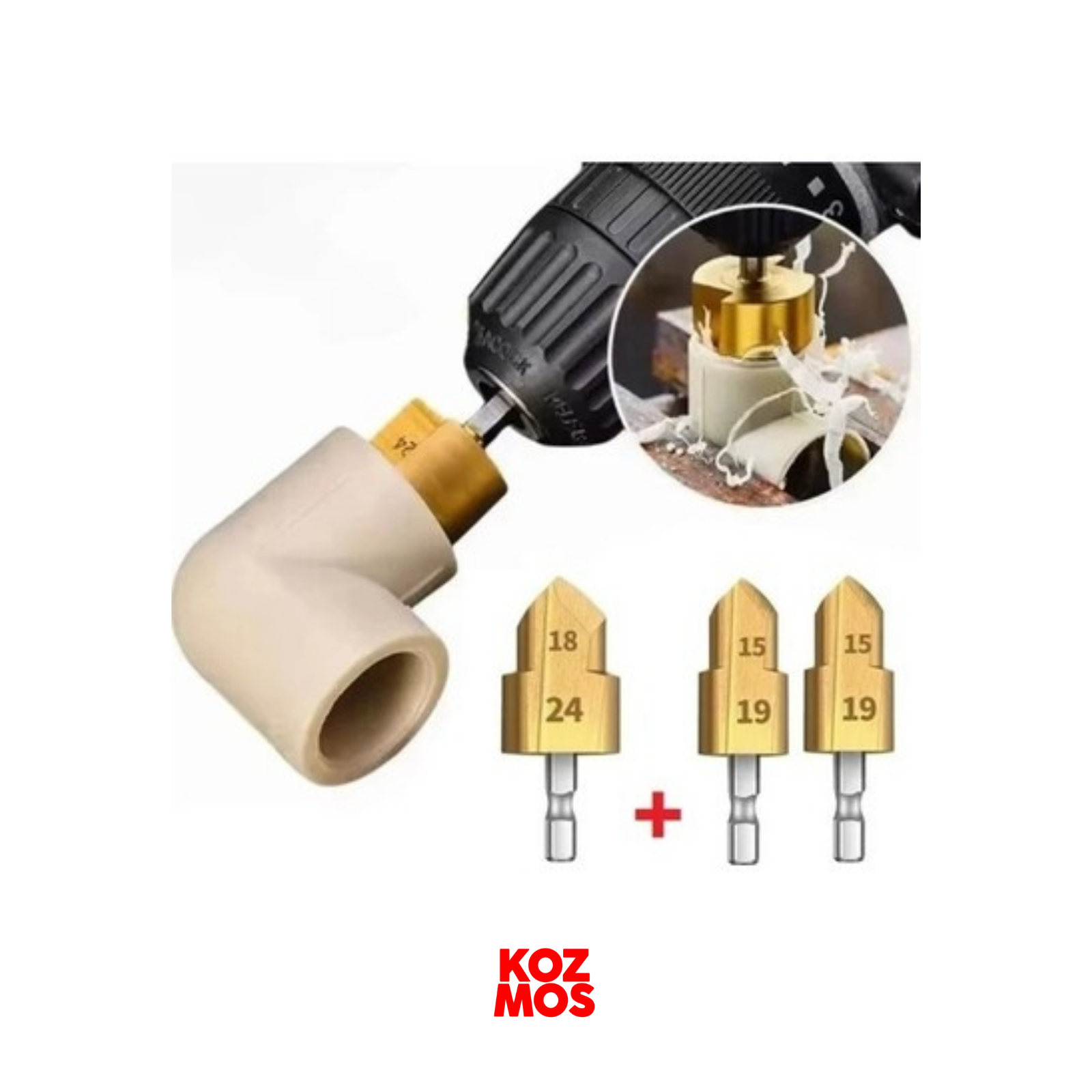 Pvc boru genişletme matkap ucu - 3 parça